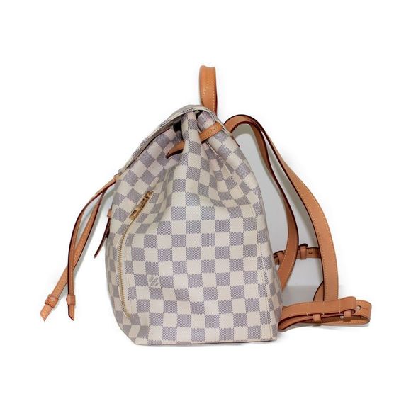 Louis Vuitton Speron Damier Azur White Gray Pink Rucksack Backpack - Picture 4 of 8